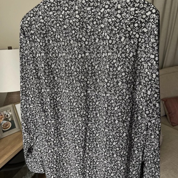 Abercrombie & Fitch Men’s Black & White Pattern Button Up Long Sleeve Size S - Picture 8 of 8